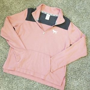 VS Pink quarter zip pull over